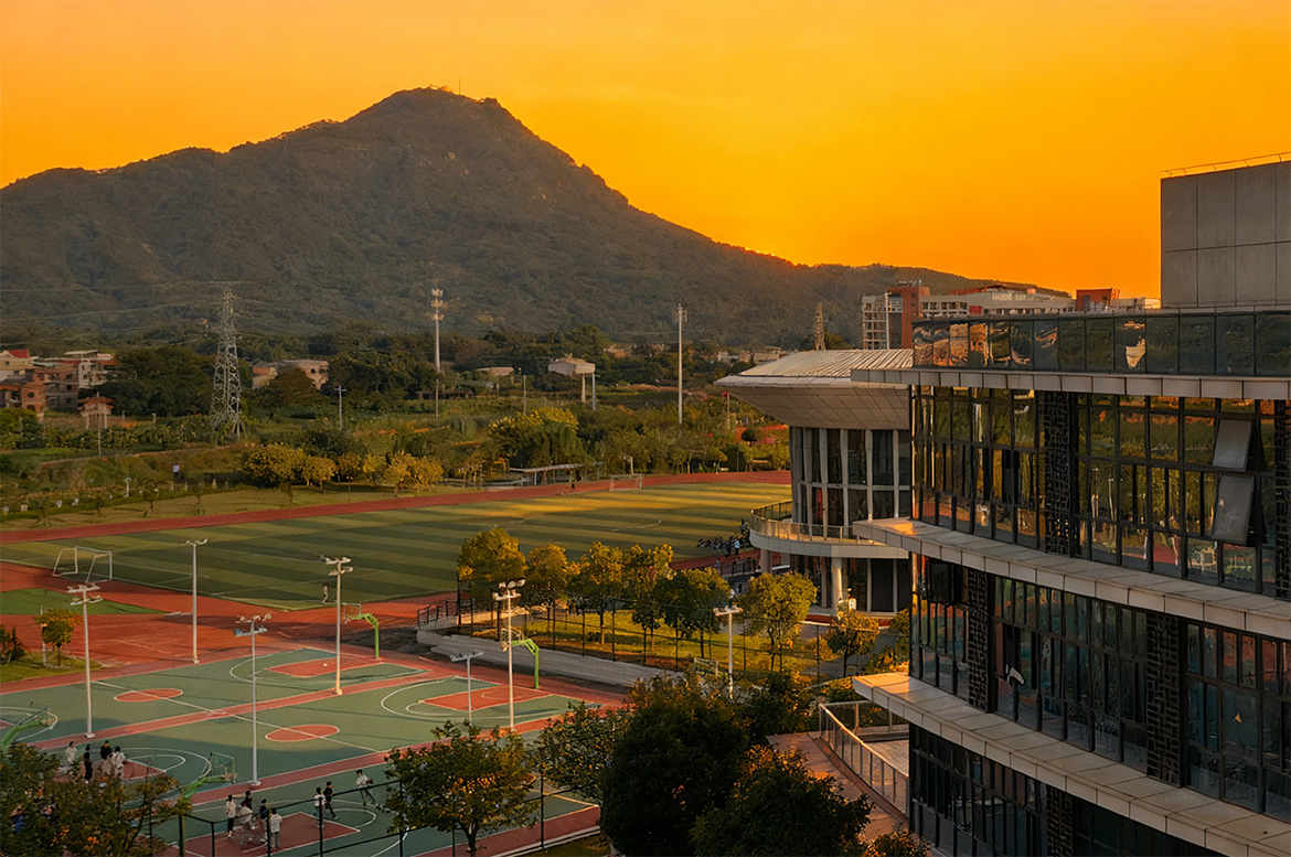 漳州高新职校校园落日美景